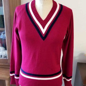 Vintage 1960s ITALIAN MOD "V"Stripe Scooter Sweate